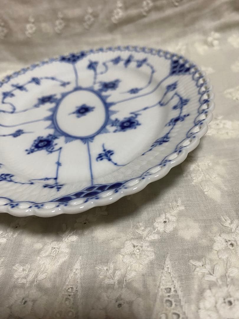 ロイヤルコペンハーゲン ブルーフルーテッド フルレース オーバル 25㎝