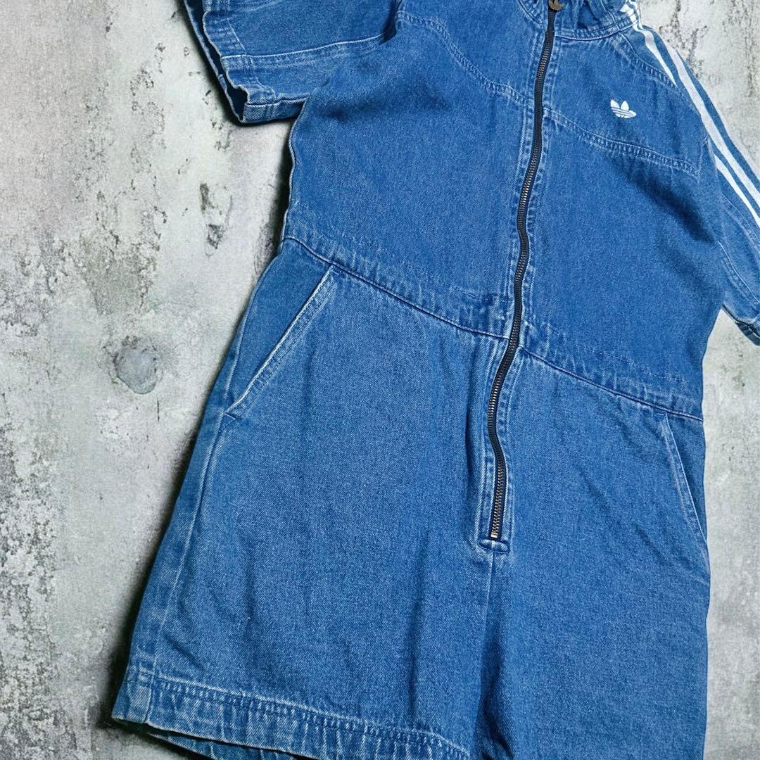 adidas NiziUマヤ着用 あのちゃん着用 ジャンプスーツ デニム M
