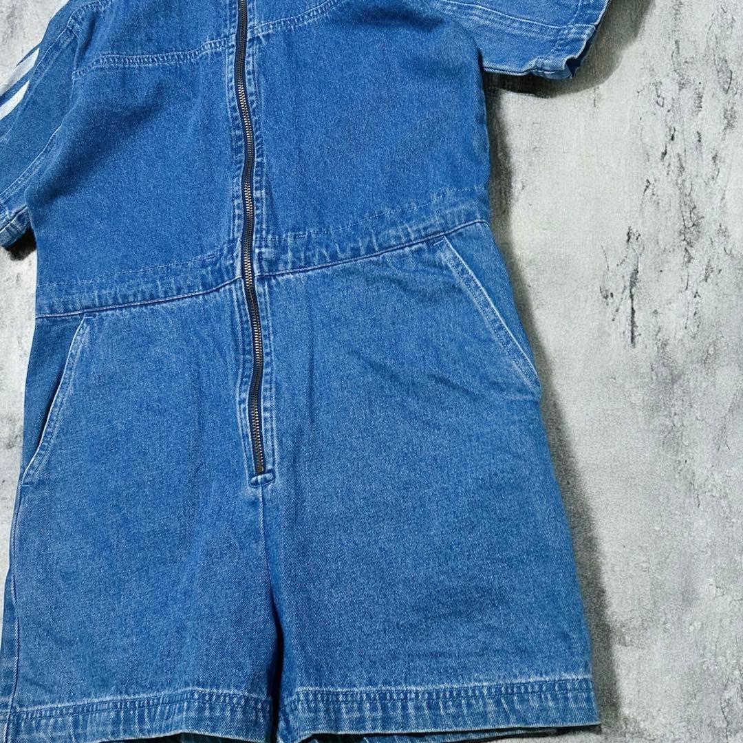 adidas NiziUマヤ着用 あのちゃん着用 ジャンプスーツ デニム M