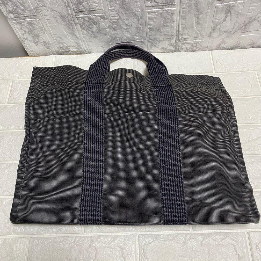 moma【HERMES】エルメス エールライン トートPMグレーキャンバス