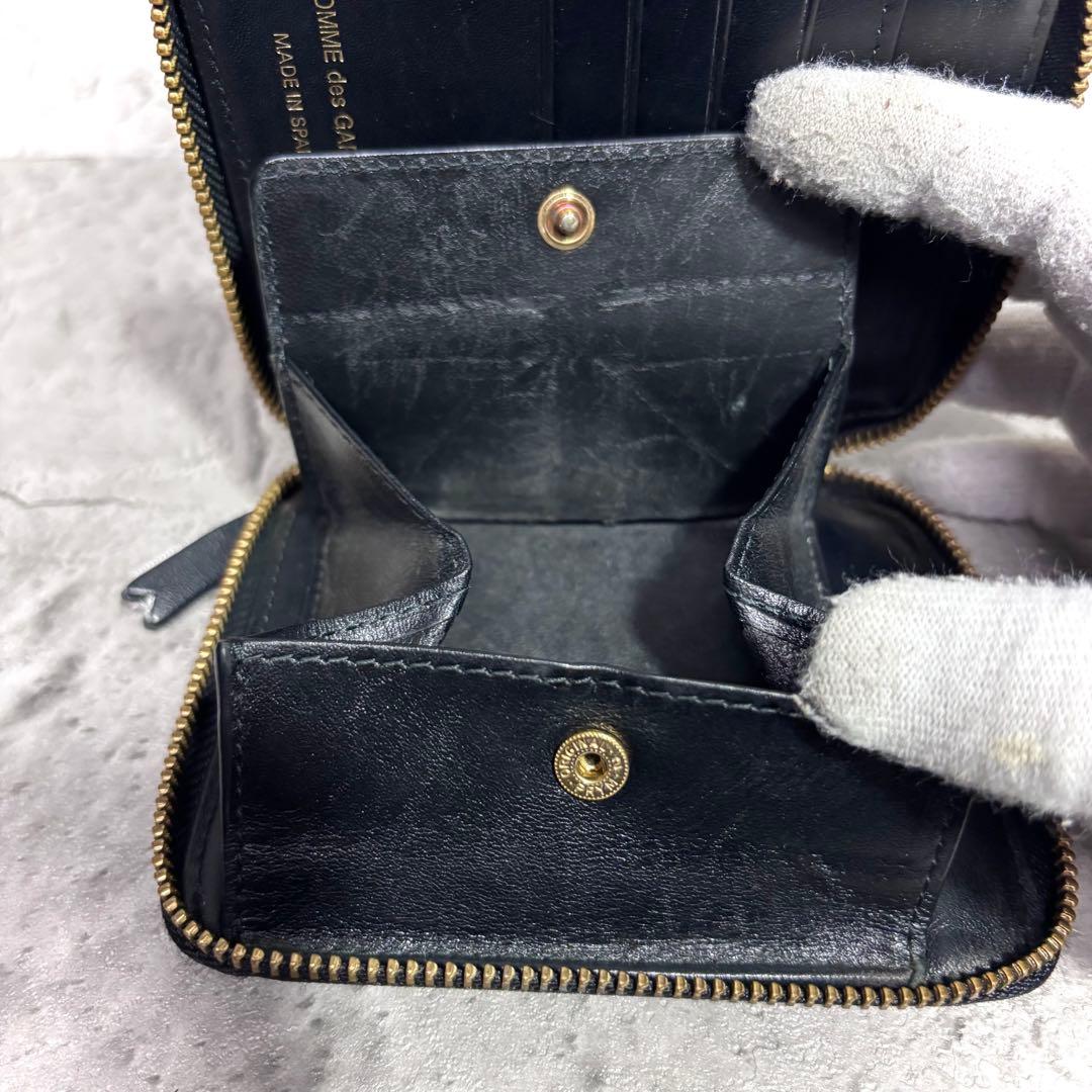 【K！】コムデギャルソン ラウンドジップミニ財布 マルチパース ブラック黒