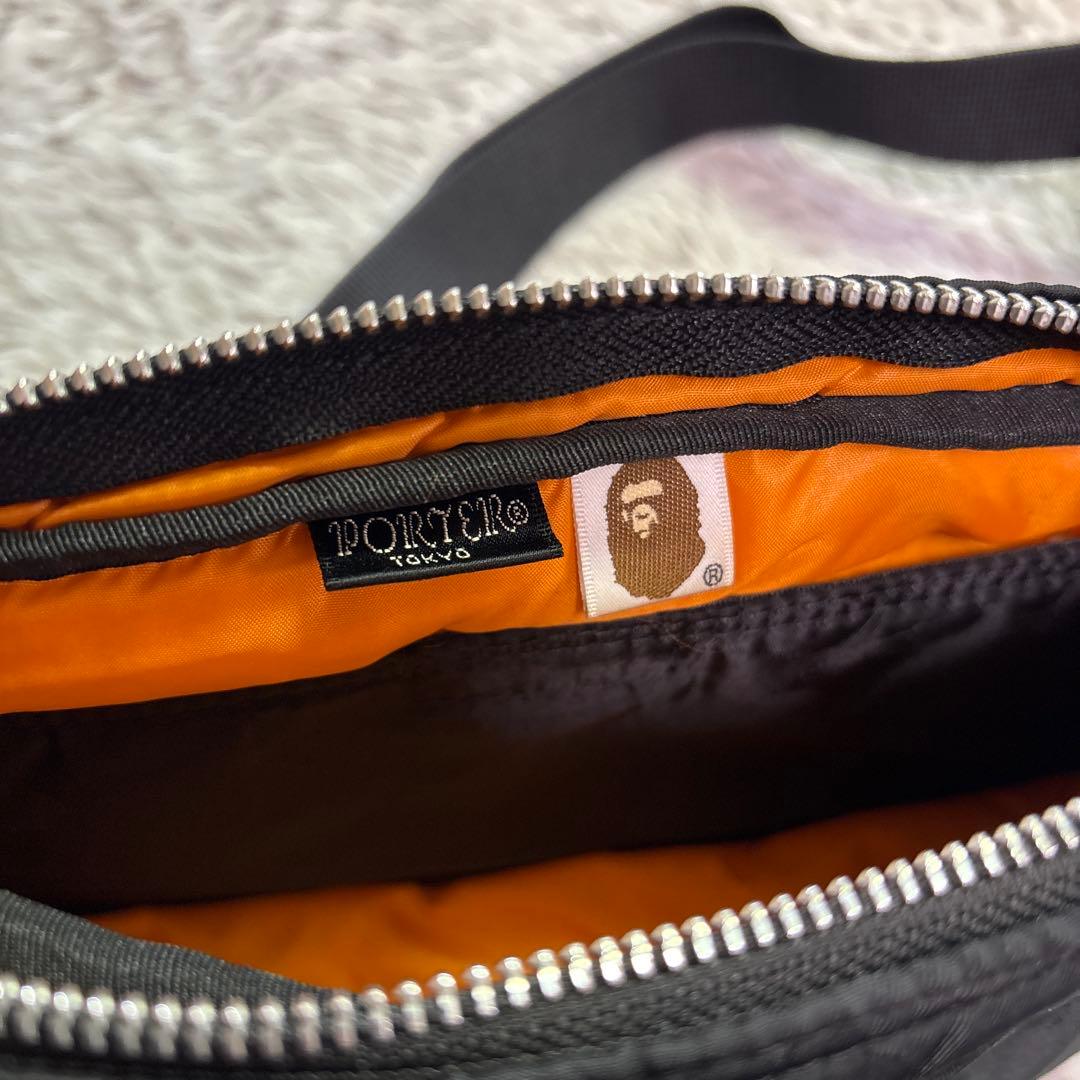 J*K様 希少 ポーター×エイプ コラボ ボディバッグ ウエストポーチ ブラック