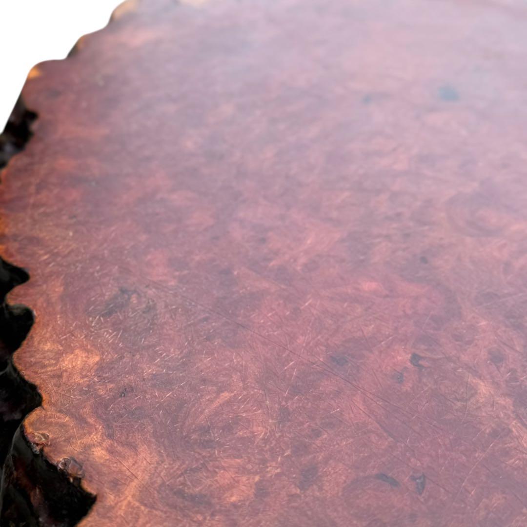 KZ014 花梨材 瘤玉　一枚板　座卓　唐木　ローテー ブル リビングテーブル