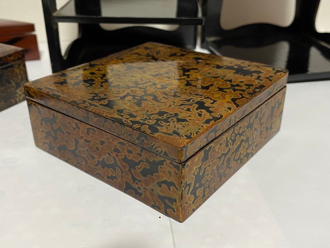 ♦明治時代工芸品 花見 野立て用 四段携帯弁当箱 提重 漆器 古美術品 骨董品
