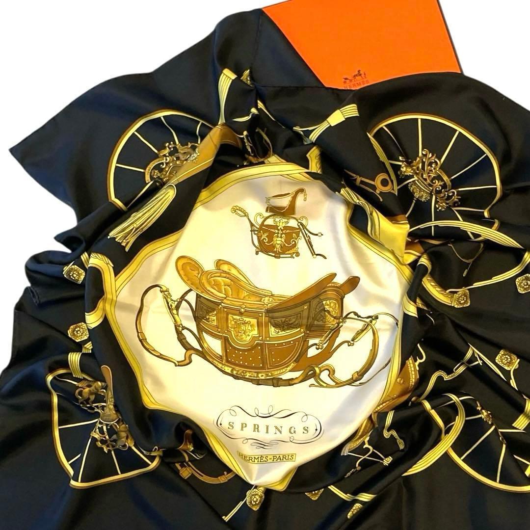 【美品】✨エルメス カレ90 スプリングス クリーニング済み 箱付