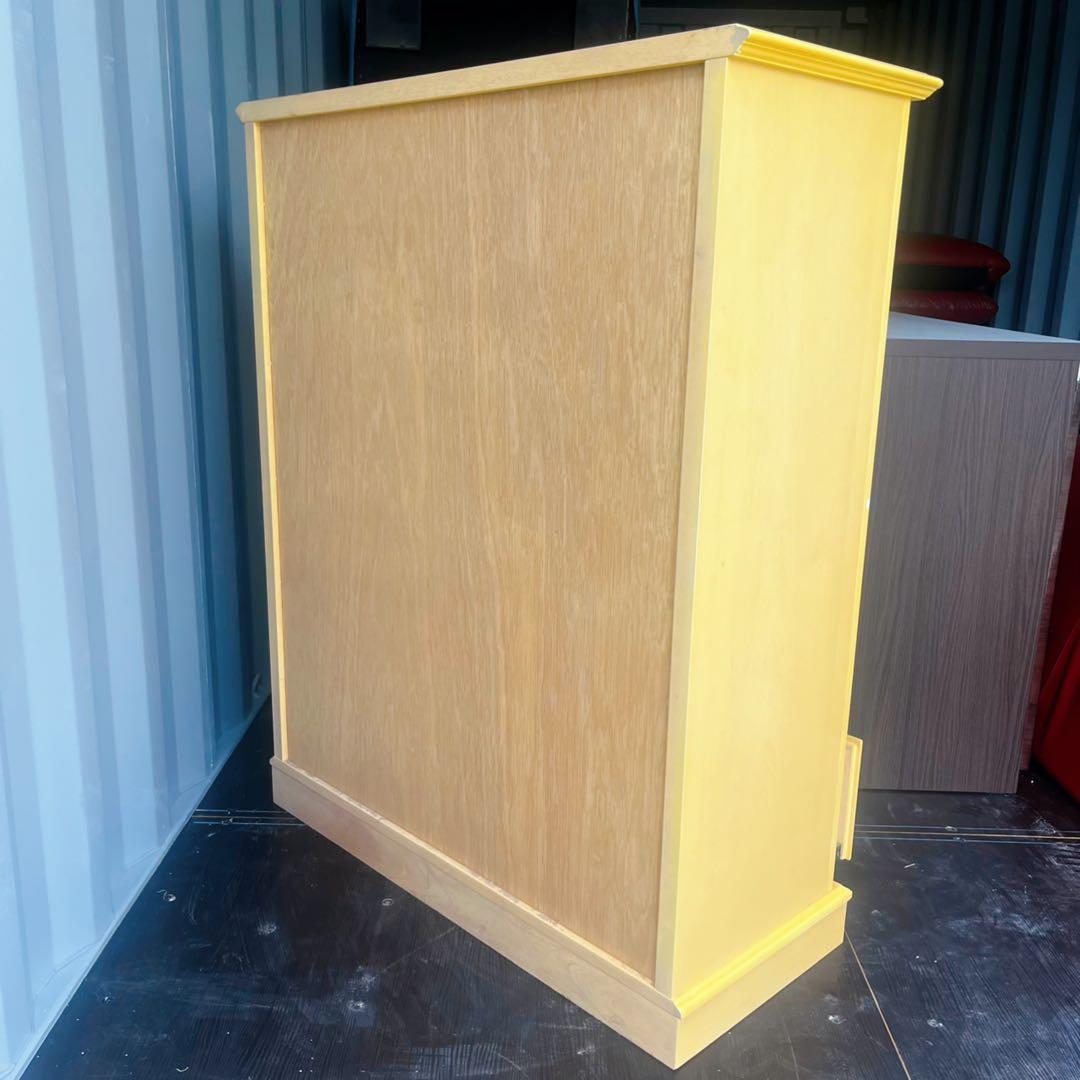 取付無料！大塚家具 マリアンディール アンティーク姫系6段イエローキャビネット✨