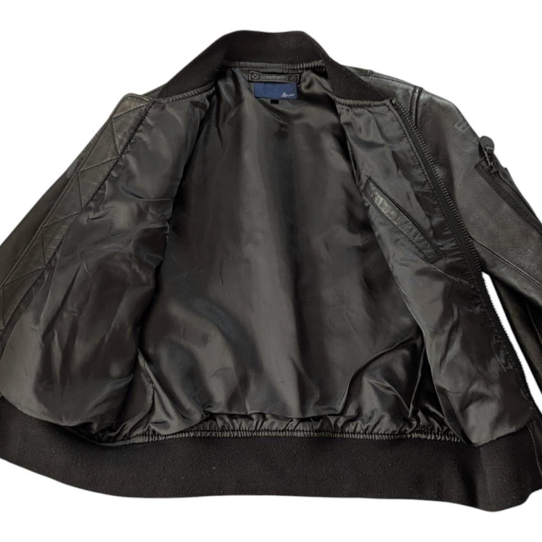 希少品 美品 AVIREX レザージャケット ステンシル MA-1 羊革