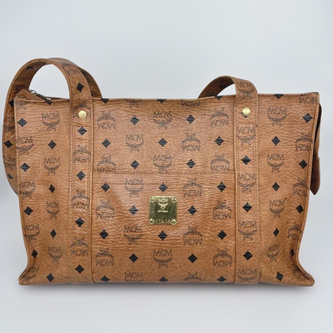MCM エムシーエム　ヴィセトス柄トートバッグ　肩掛け　レザー