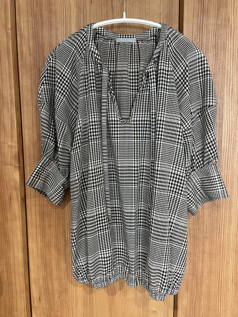 theory luxeセオリーリュクス　チェックタイブラウス