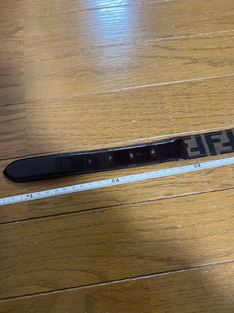 FENDI ズッカ柄 ベルト ブラウン　イタリア製