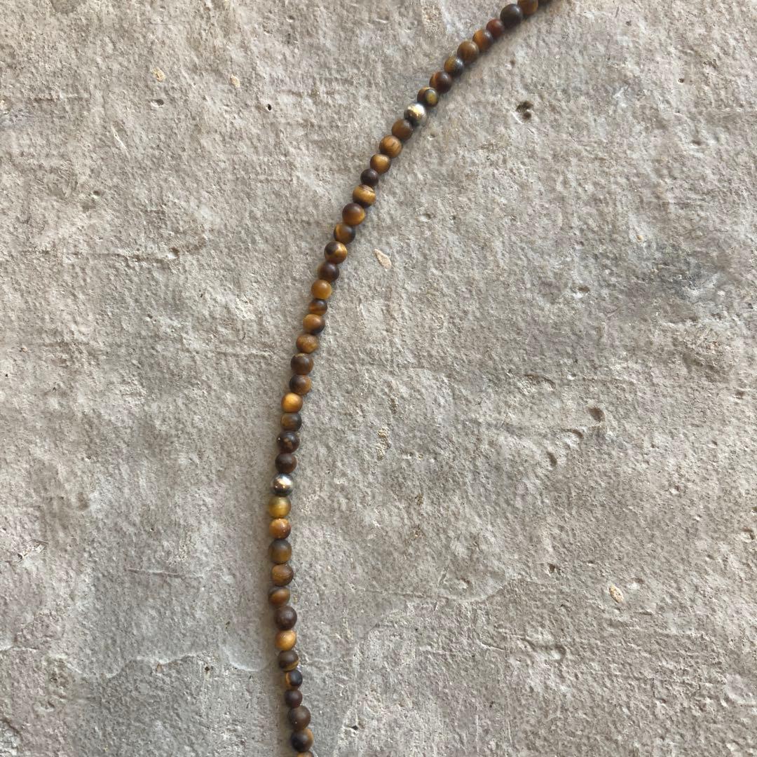 hira様 小粒タイガーアイとワイルドホース、ナバホパールのデザインネックレス