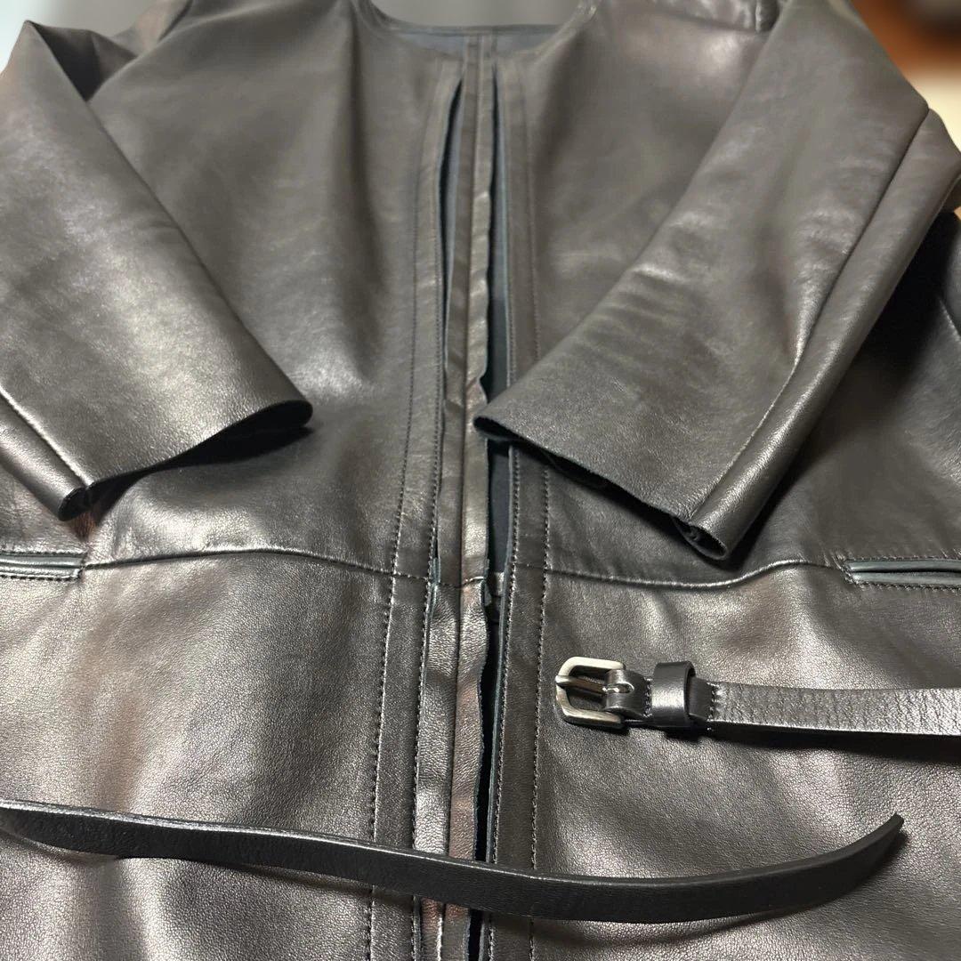 ラフォンタナマジョーレLe Verseaubleuレザージャケットsize３８