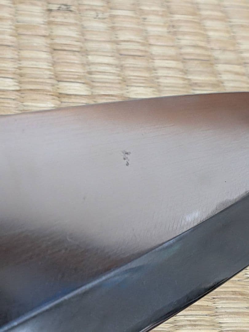 高級 本霞 出刃包丁 全長37cm 刃渡31cm 研ぎ直し済 刺身包丁