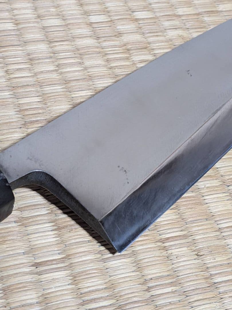 高級 本霞 出刃包丁 全長37cm 刃渡31cm 研ぎ直し済 刺身包丁