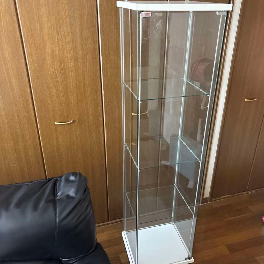 イケヤ　ガラスコレクション棚