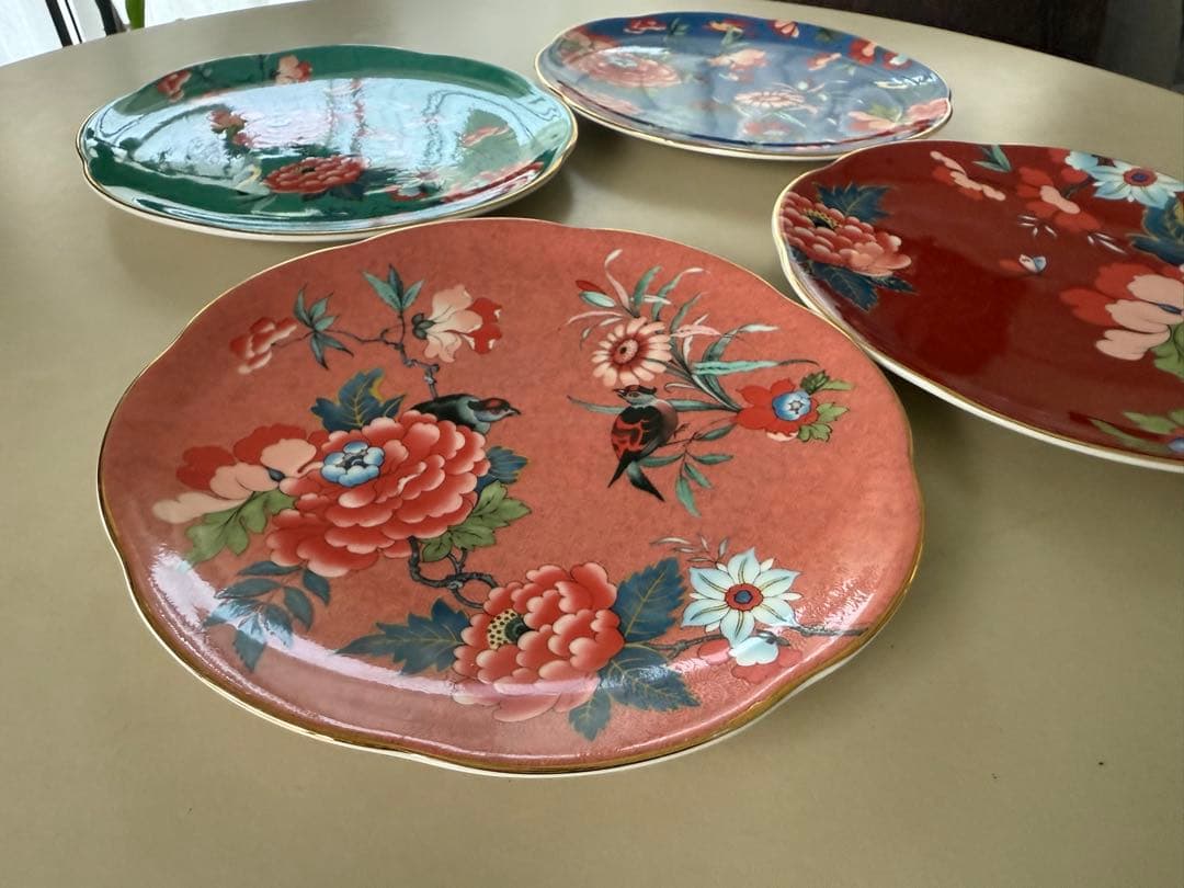 【希少・美品】ウェッジウッド ペオニアブラッシュ ディナープレート27cm 4枚