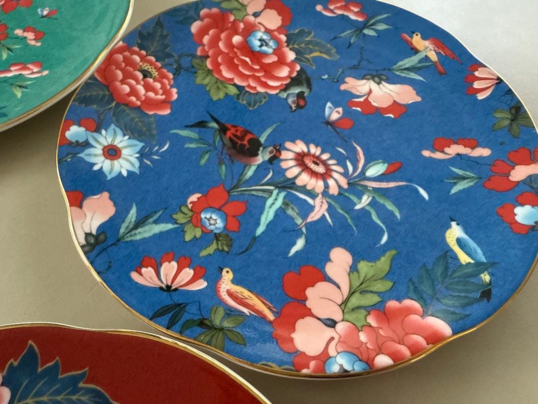 【希少・美品】ウェッジウッド ペオニアブラッシュ ディナープレート27cm 4枚