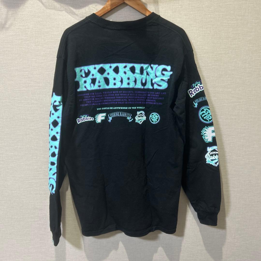 FR2 Playing rabbits 沖縄限定　月桃　ロンT ブラック　M