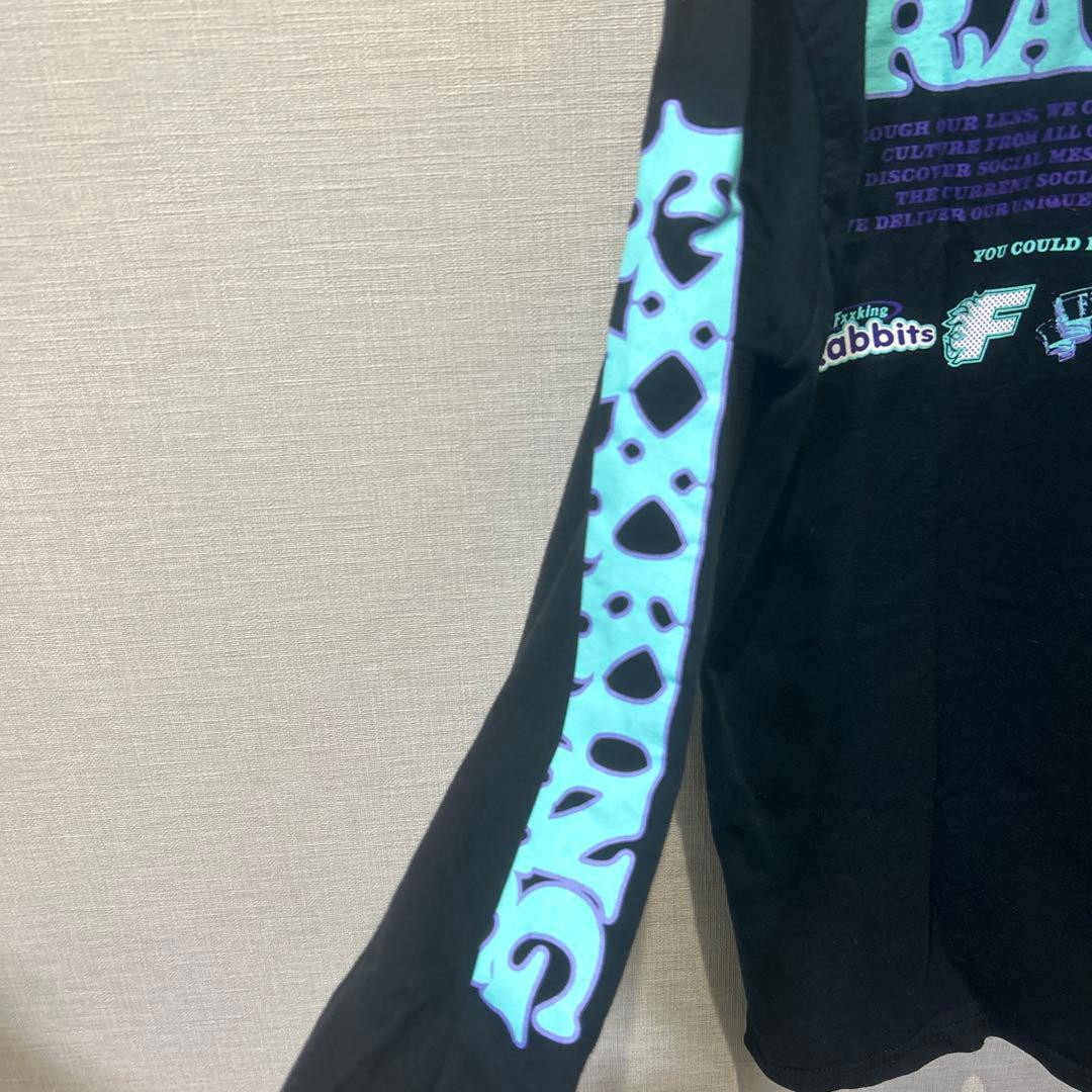 FR2 Playing rabbits 沖縄限定　月桃　ロンT ブラック　M