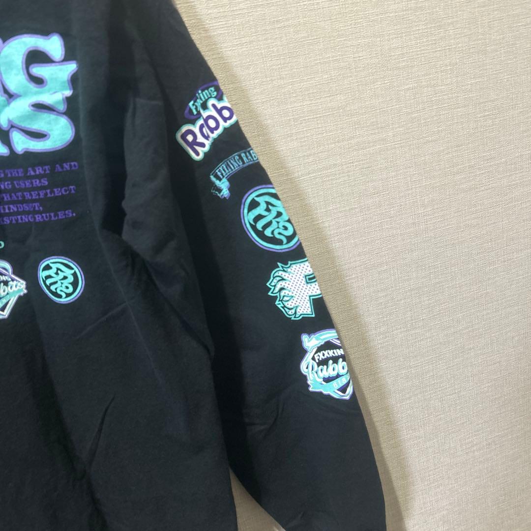 FR2 Playing rabbits 沖縄限定　月桃　ロンT ブラック　M