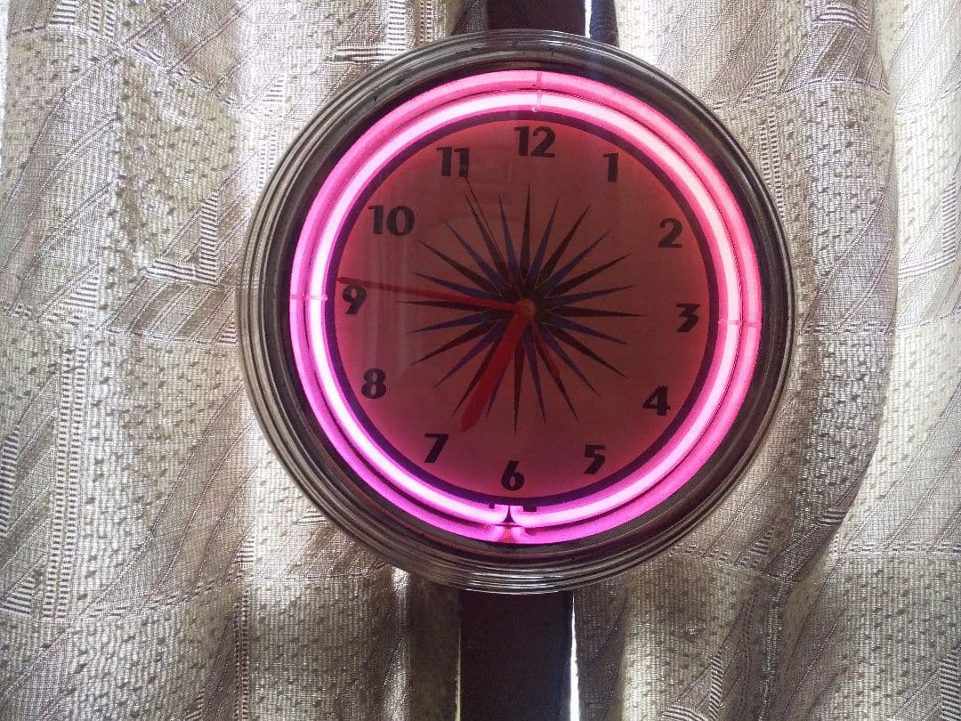 レトロ、アンティーク ネオンクロック アメリカン雑貨 ガレージや店舗にも