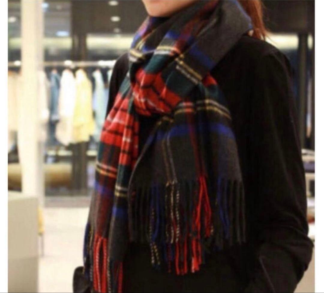 【国内正規品】ジョンストンズ　カシミア100% 大判ストール　チャコール