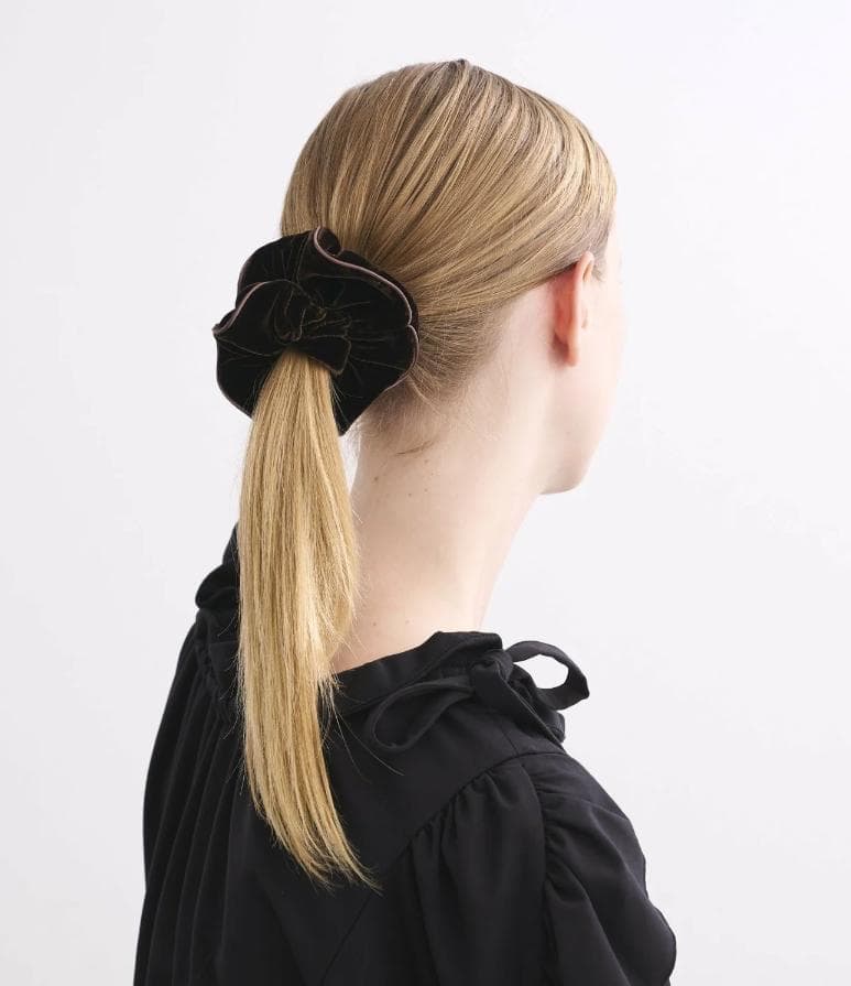 アレクサンドル ドゥ パリ ベルベットシュシュ ブラウン