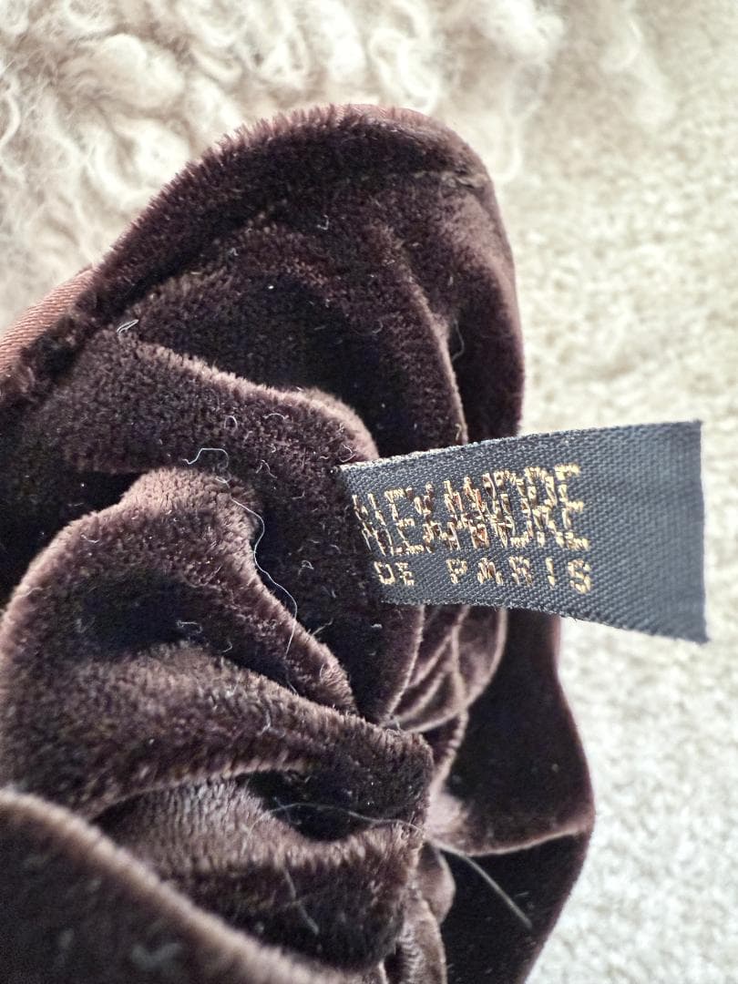 アレクサンドル ドゥ パリ ベルベットシュシュ ブラウン