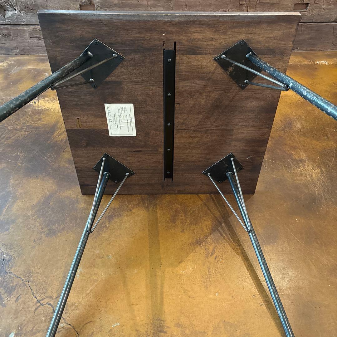 BIMAKES天然木とアイアンのダイニングテーブル　Ａ