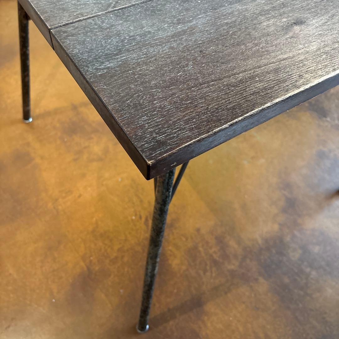 BIMAKES天然木とアイアンのダイニングテーブル　Ａ