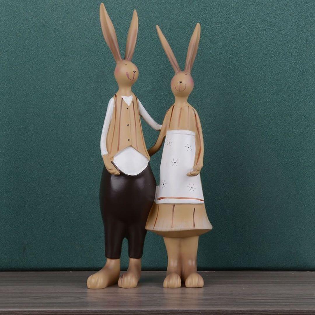 【セール中】うさぎの家族　置き物　飾り