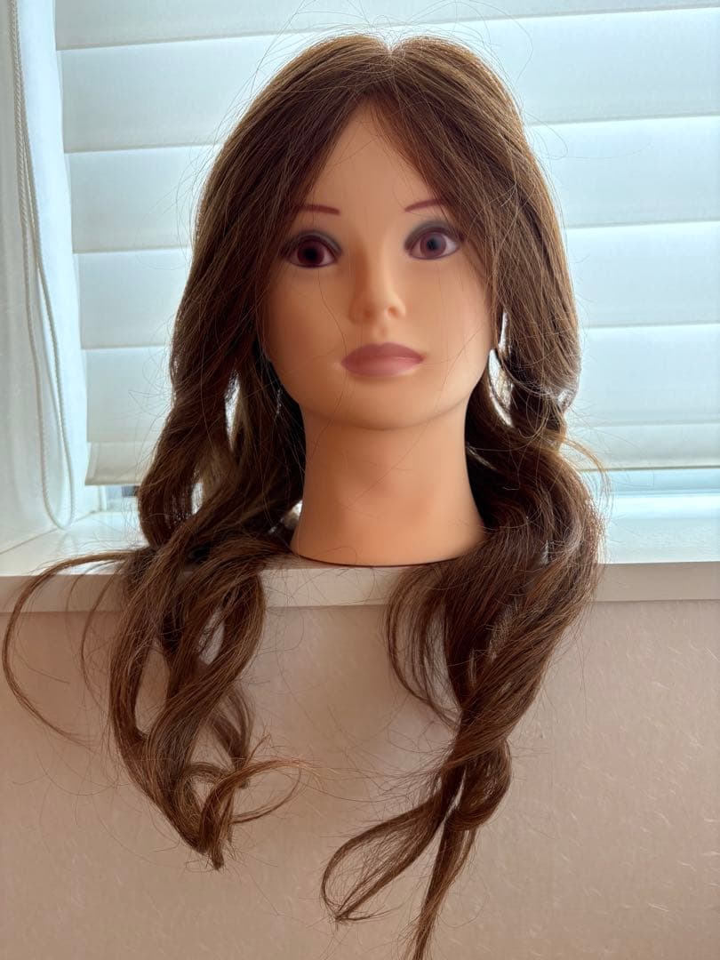 ヘアセット練習用ウィッグとアメリロングクランプセット