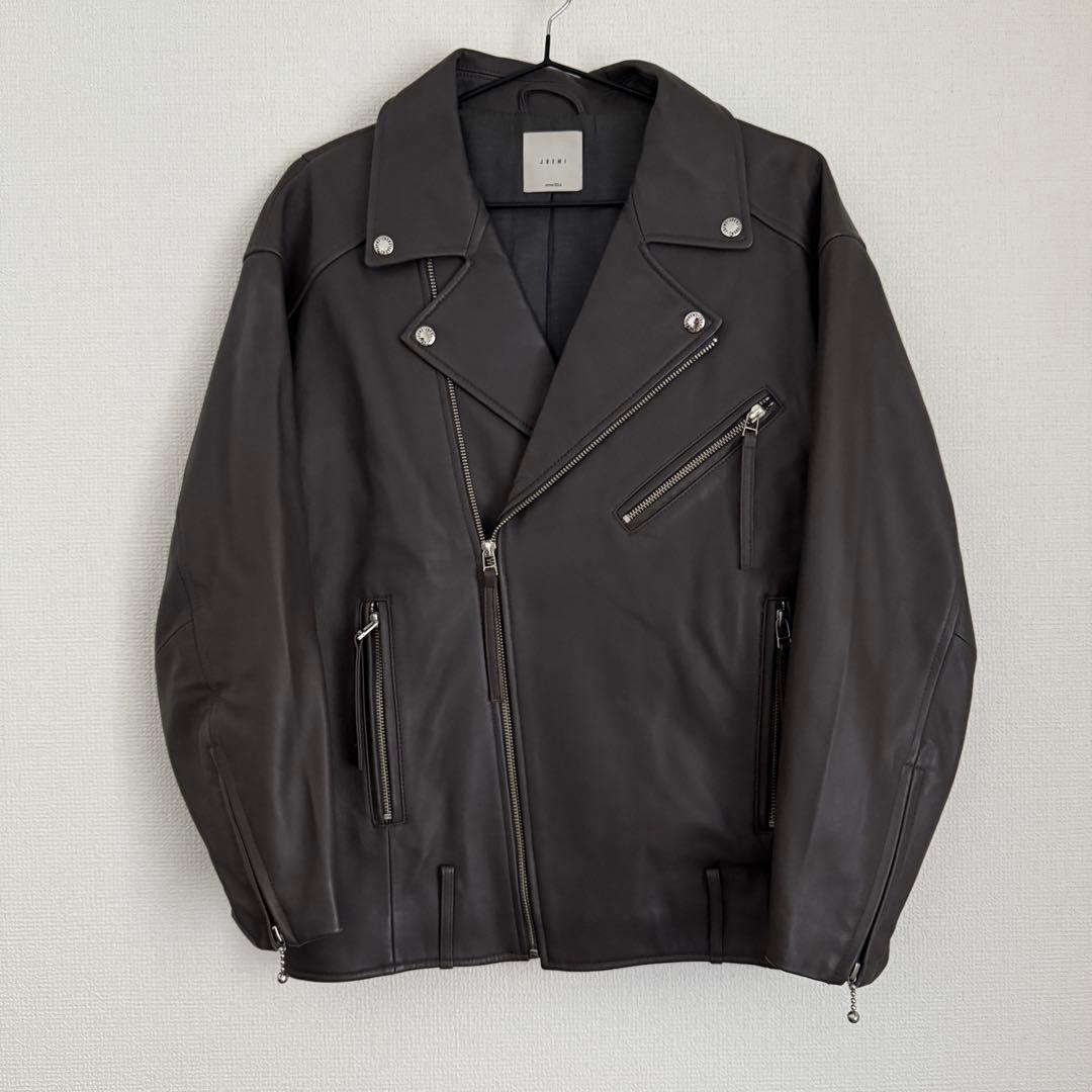 SALE Juemi 美品 リアル レザー ジャケット グレー