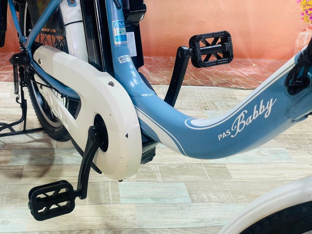 パピムーン　パスバビー12AH⭐️ヤマハ子供乗せ電動自転車Y3279