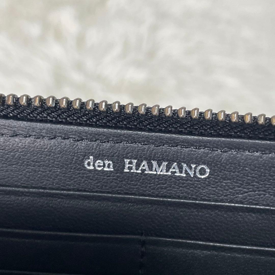 極美品 ラウンドファスナー イントレチャート リッシュブルジョン デンハマノ 黒