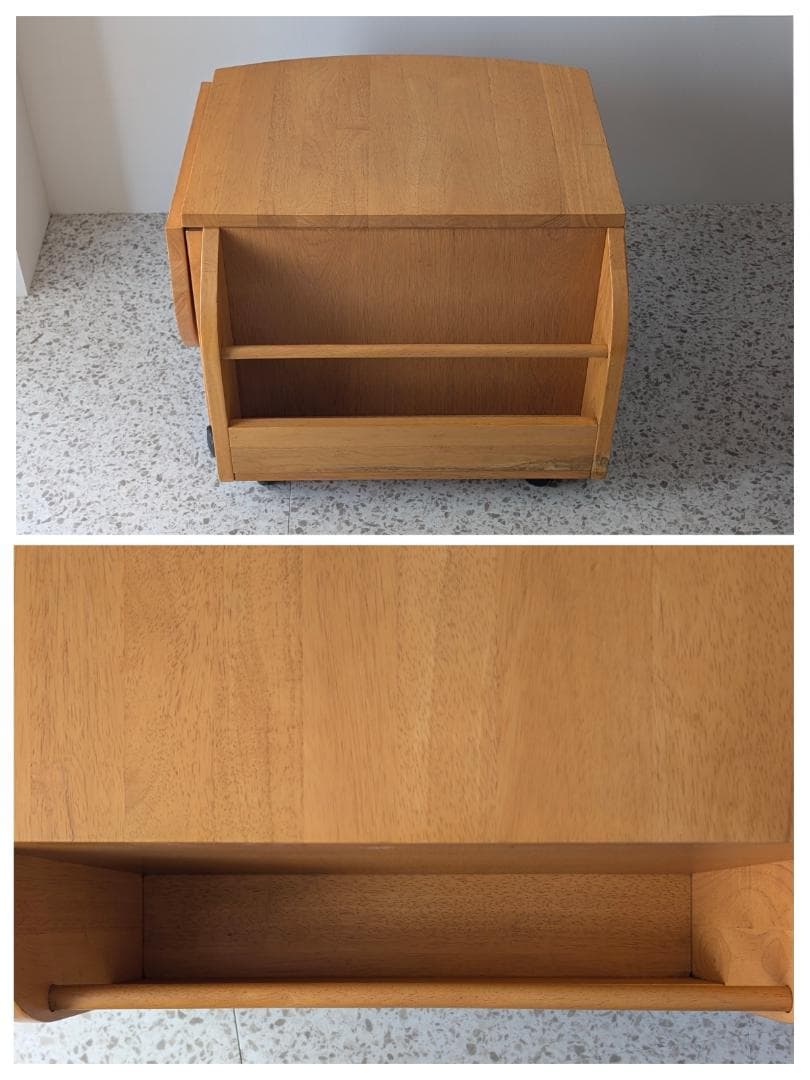 00s OLD エクステンション キャスター ワゴン バタフライ ローテーブル