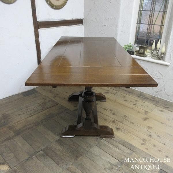 イギリス アンティーク 家具 ダイニングテーブル ドローリーフ 英国 6242d
