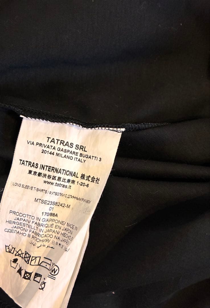 TATRAS タトラス メンズ 長袖カットソー ブラック 01