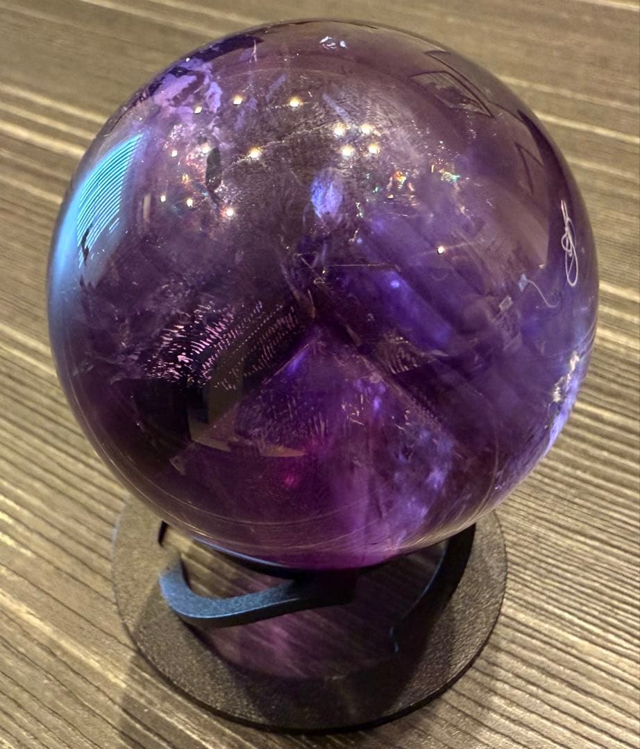 高品質 トラピッチェ アメトリン スフィア ファントム 天使の指紋 虹 天然石