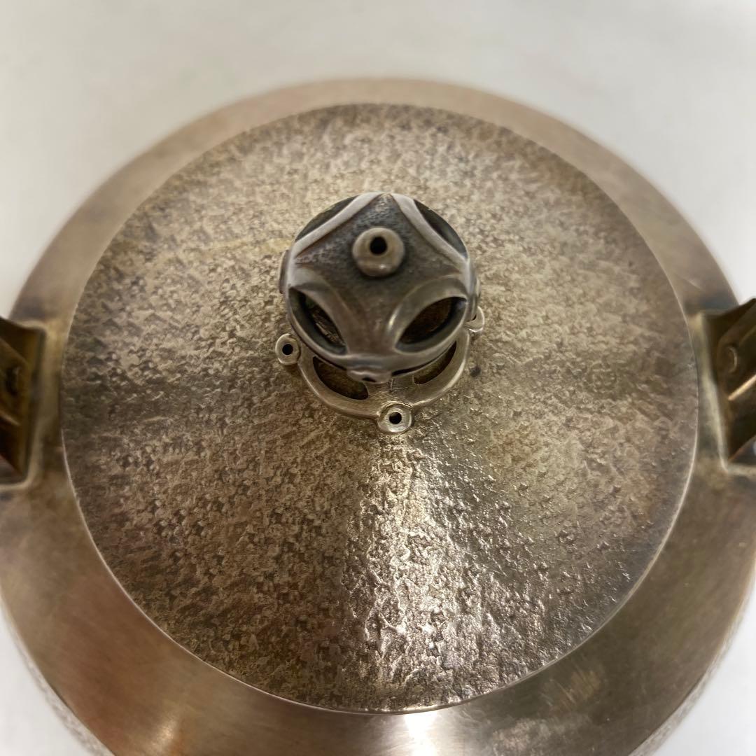 純銀刻印　槌目　銀瓶　387g トウオ　東さ7-0607☆2F