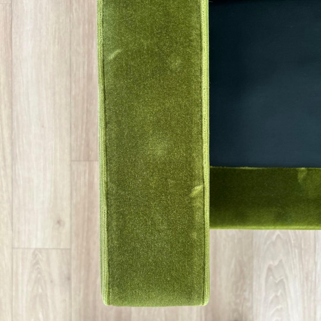 カリモク60 ロビーチェア　モケットグリーン 3シーター