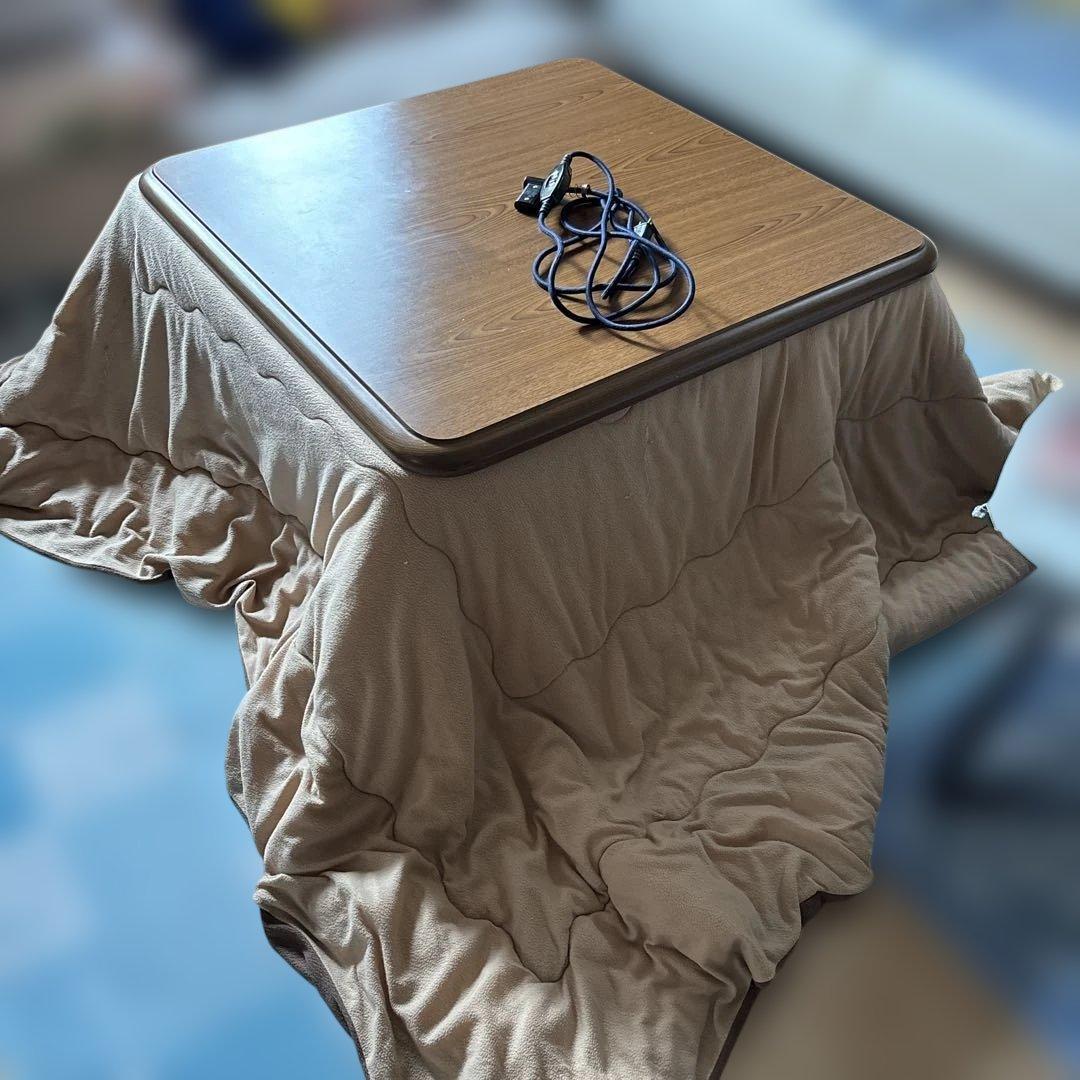 送料無料綺麗な木目調 80cm正方形 こたつ 炬燵