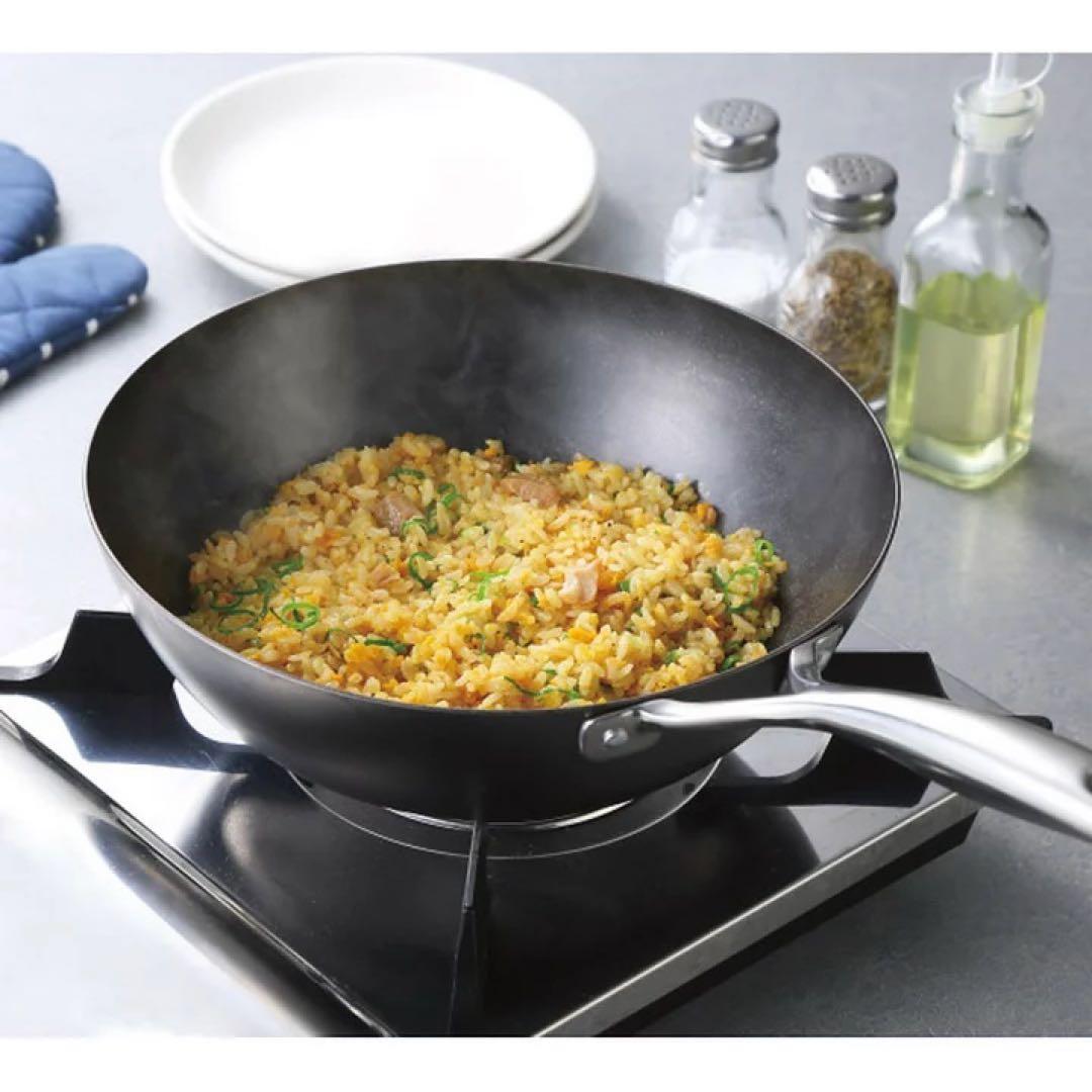 【新品】窒化加工 ／ 鉄深型フライパン（26cm） ／錆びにくい！感動フライパン