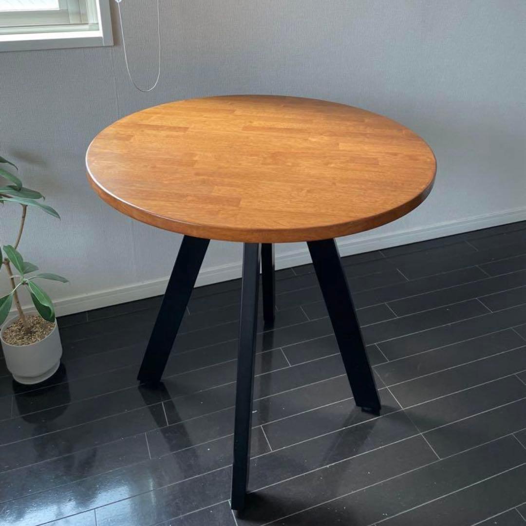 【4/12発送限定値下】KANADEMONO天然木製テーブル70cm