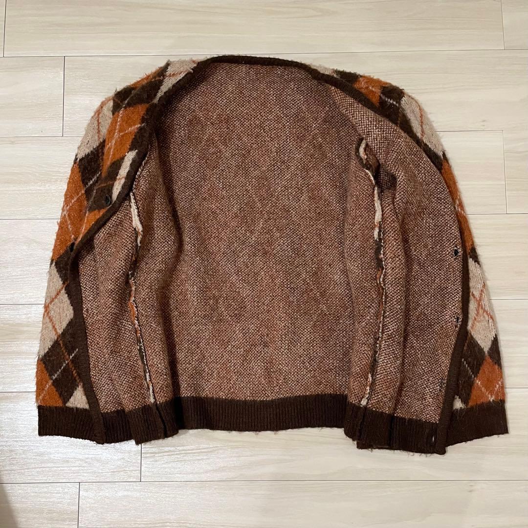60's〜/モヘア/カーディガン/古着/vintage/アーガイル/ヴィンテージ