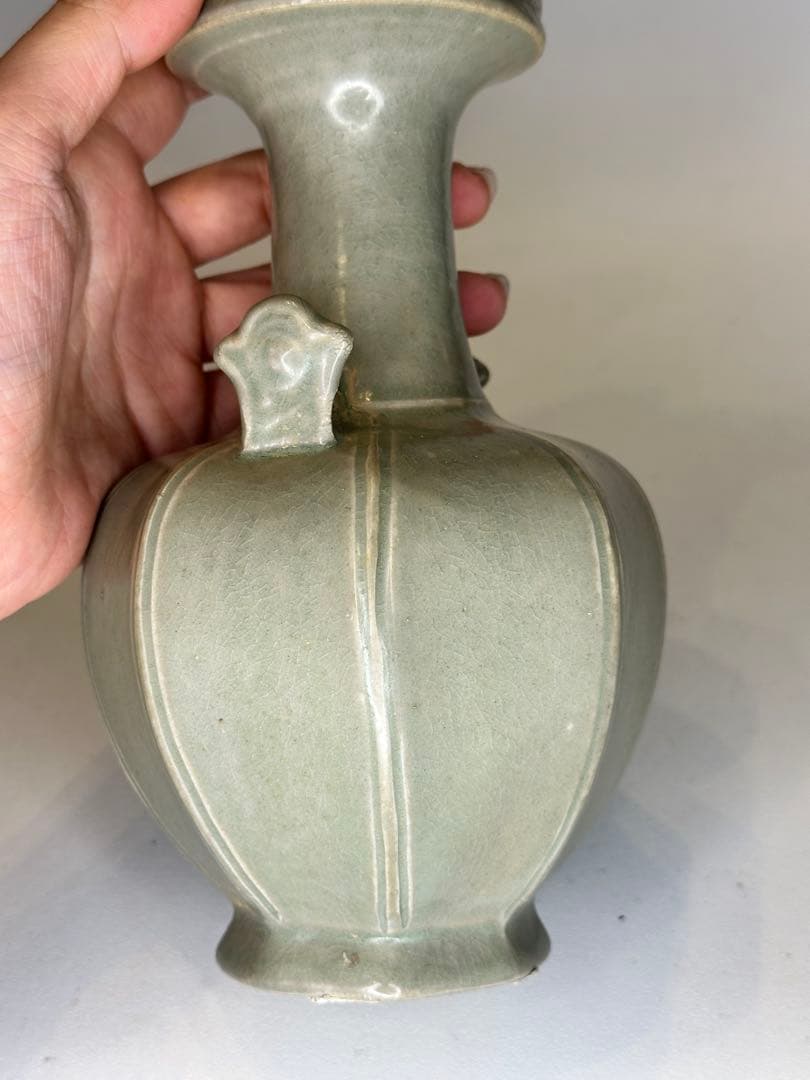 宋代 貫耳瓶 花瓶 陶磁器 古美術 時代物