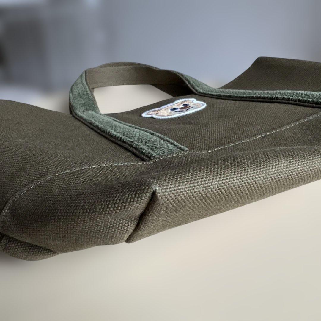 オールドテディ ワッペントートバッグ (小) ダークグリーン