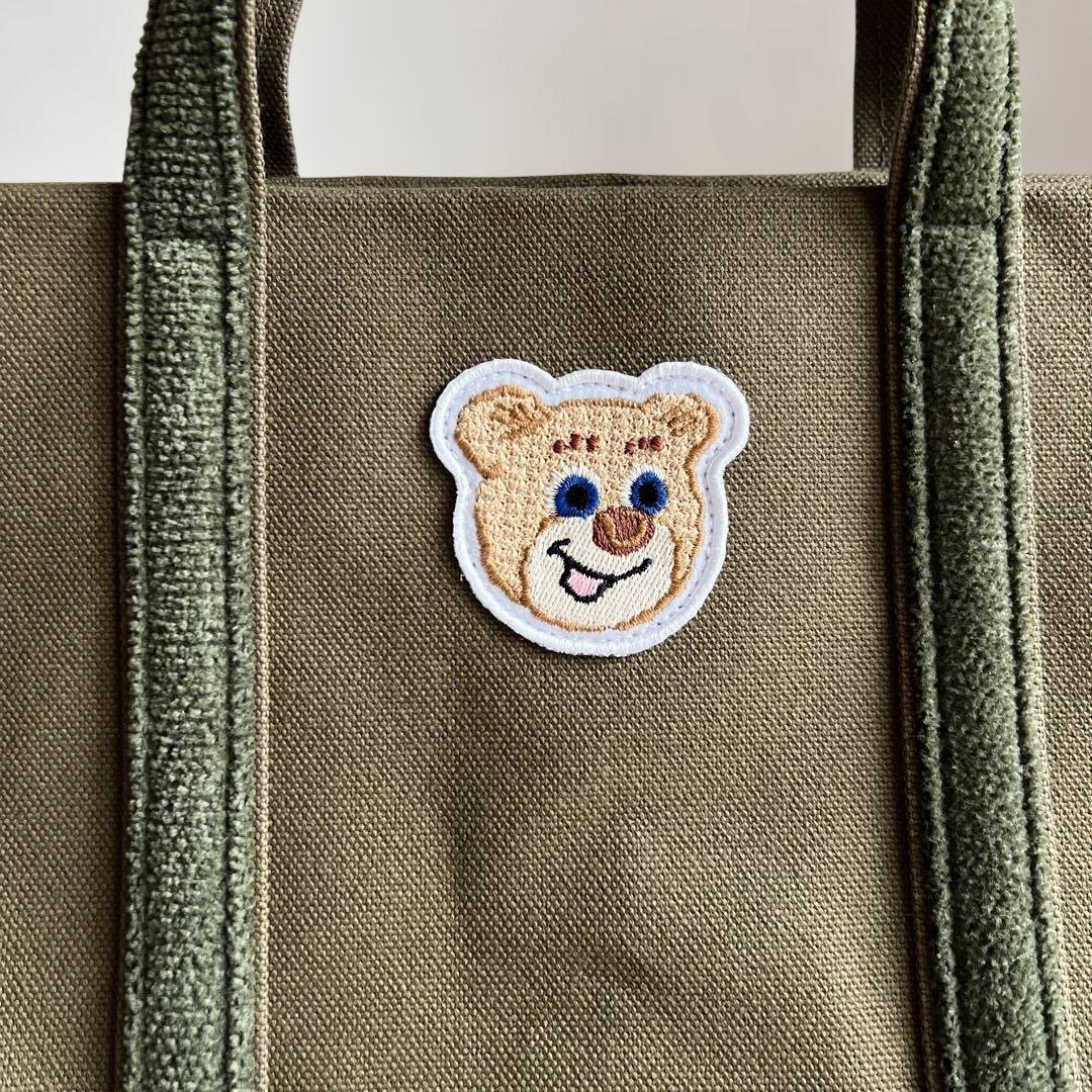 オールドテディ ワッペントートバッグ (小) ダークグリーン