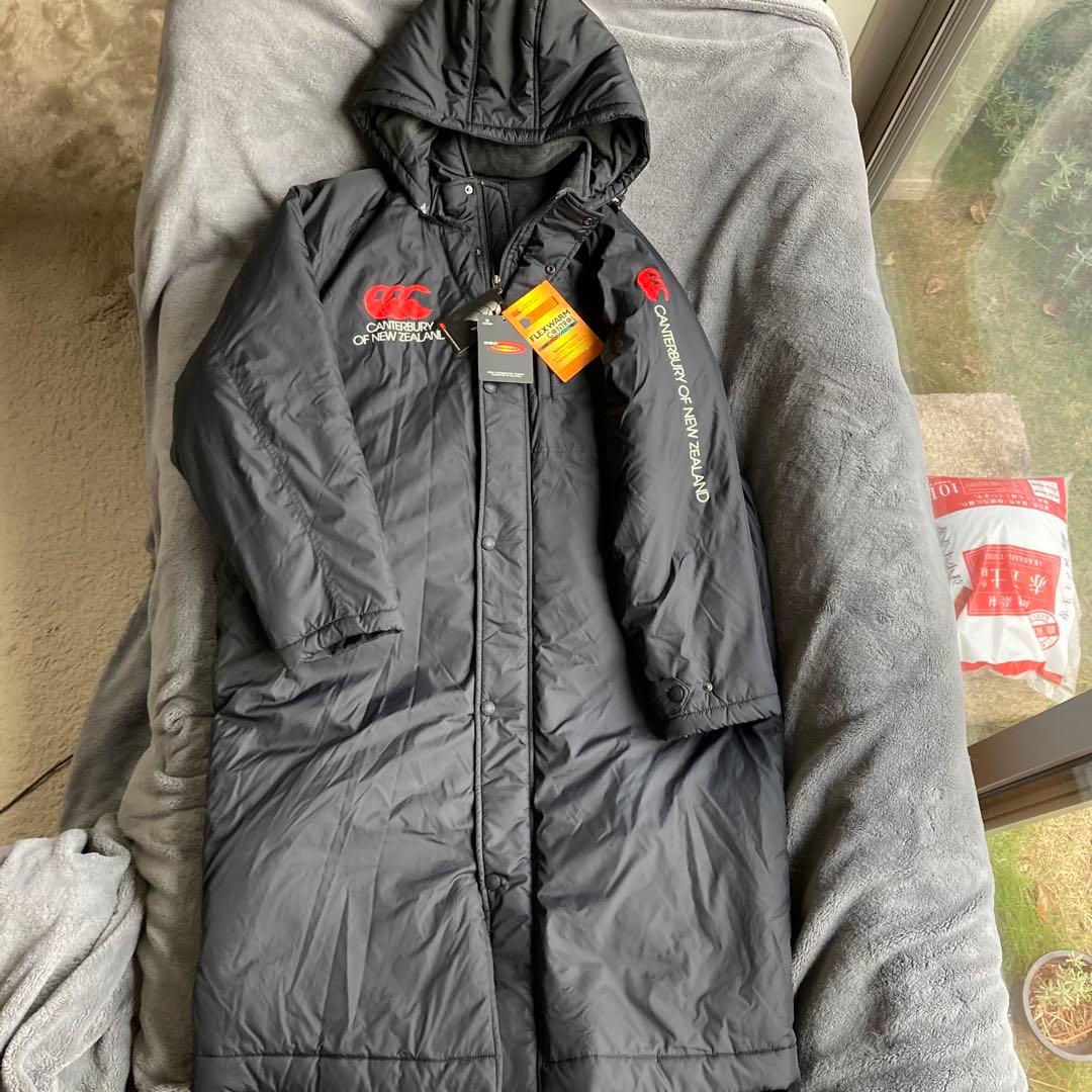 【新品】カンタベリー 2way フード付 ベンチコート 黒　Lサイズ　光電子