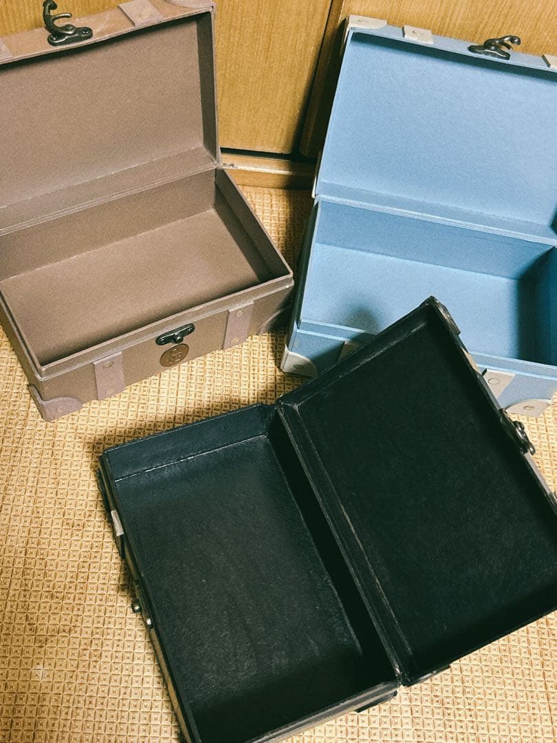 新品トランク風トレジャーBOX アンティークBOX 小物入れ7点セット